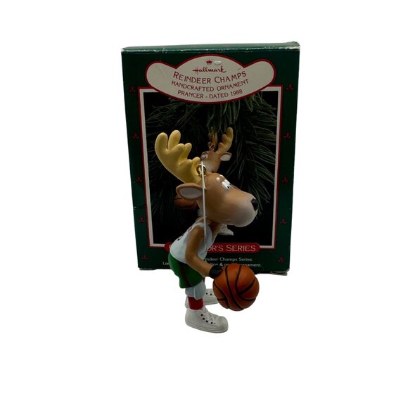 Hallmark Keepsake Reindeer Champs Prancer 1988 Handcrafted Ornament - Picture 3 of 5